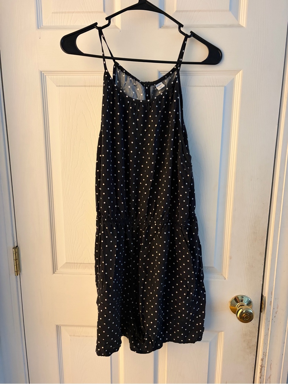 Old Navy Black Polka Dot Mini Dress